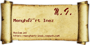 Menyhért Inez névjegykártya
